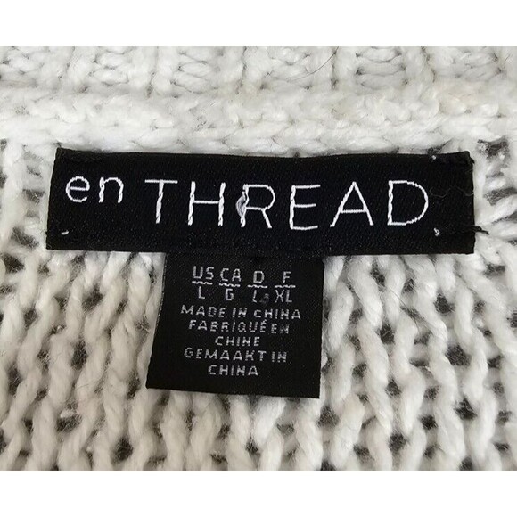 Womens Open Cardigan Sweater Pockets Long Chunky Knit Cream Boho Coastal Large - Picture 3 of 15